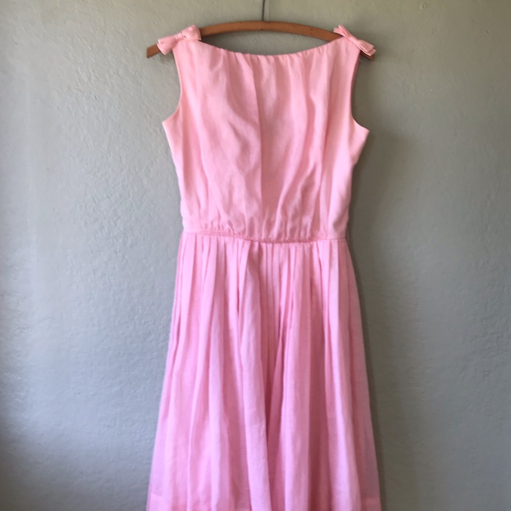 Vintage 50s Pink Sleeveless Dress